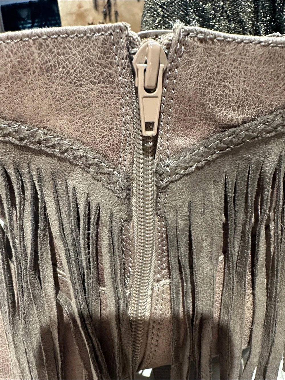 Fringed Brown Women's Ankle Boots - Stylish Western-Inspired Slip-On